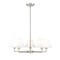 Z-Lite Leila Chandelier, 5-Light, 34 In.W x 10.75 In.H, Brushed Nickel/White Linen 744-34R-BN - alternate 1